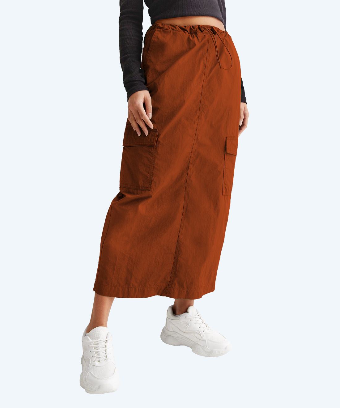 Long cargo skirt
