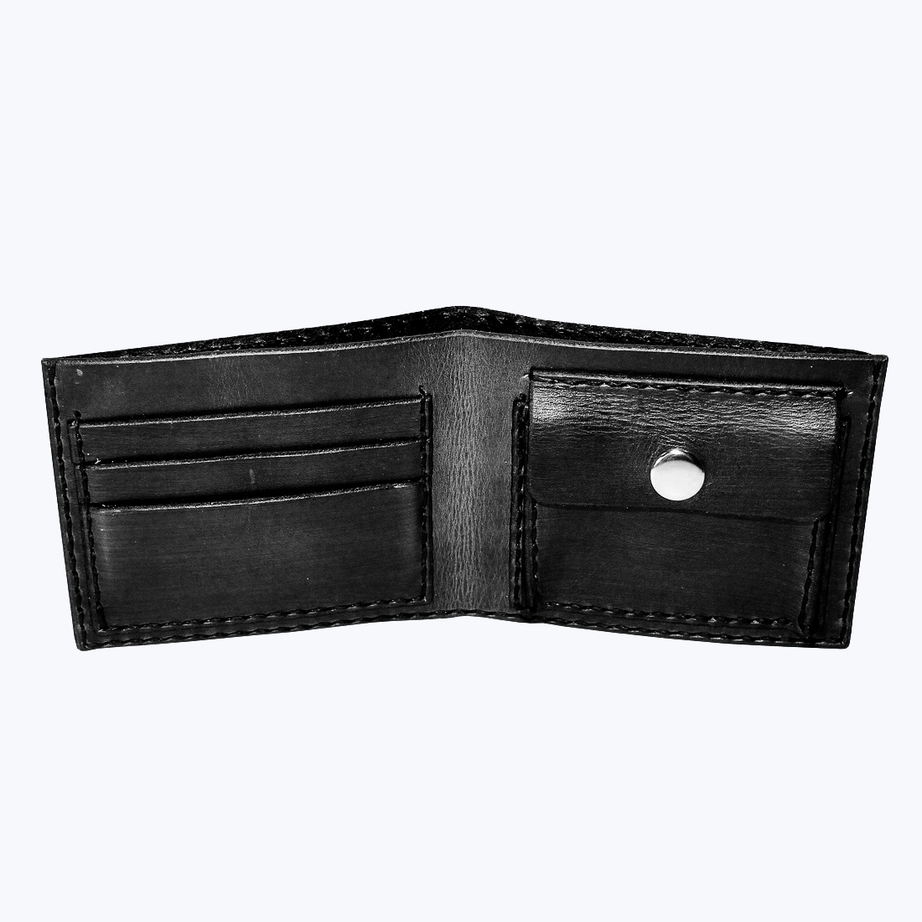 Rough leather wallet