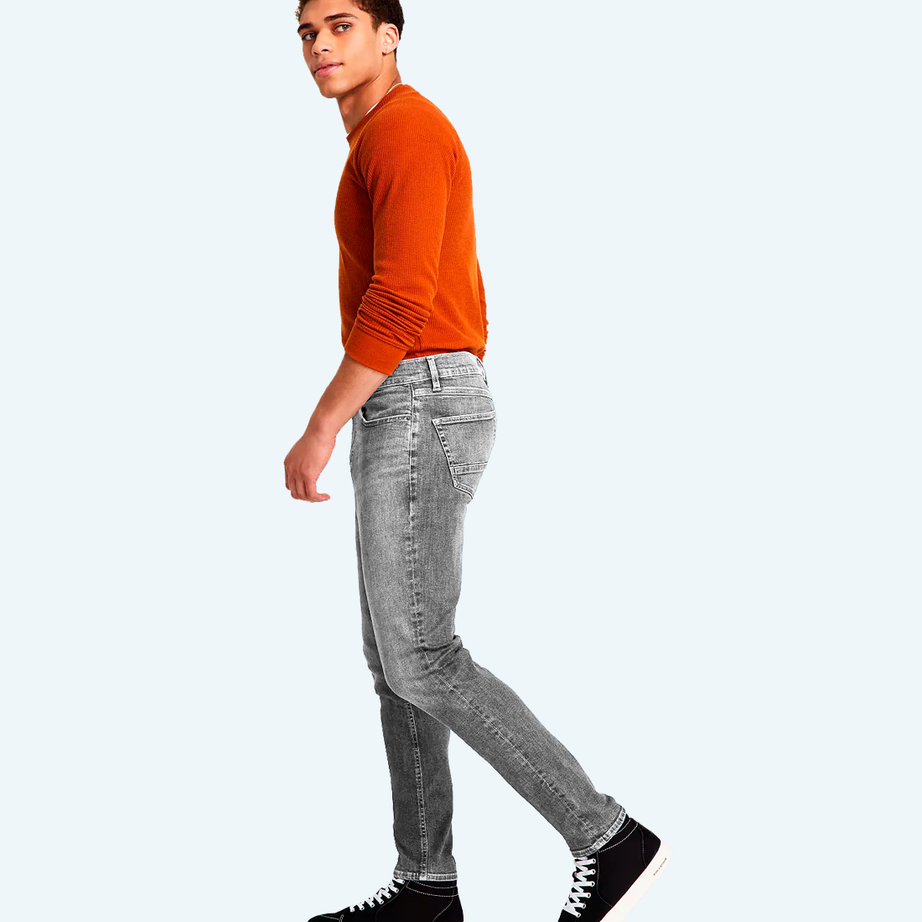 Worn stylish jeans