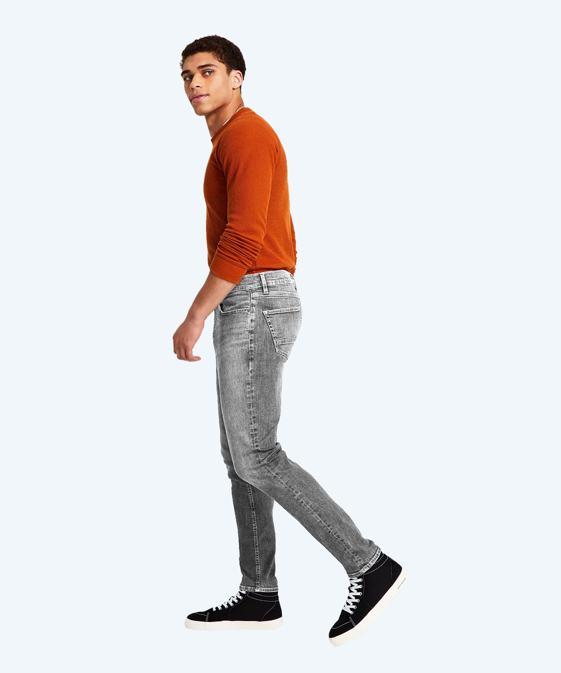 Worn stylish jeans
