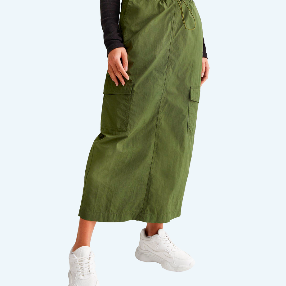 Long cargo skirt