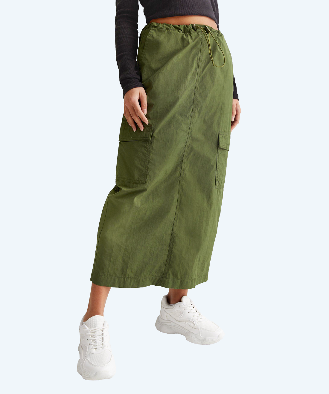 Long cargo skirt