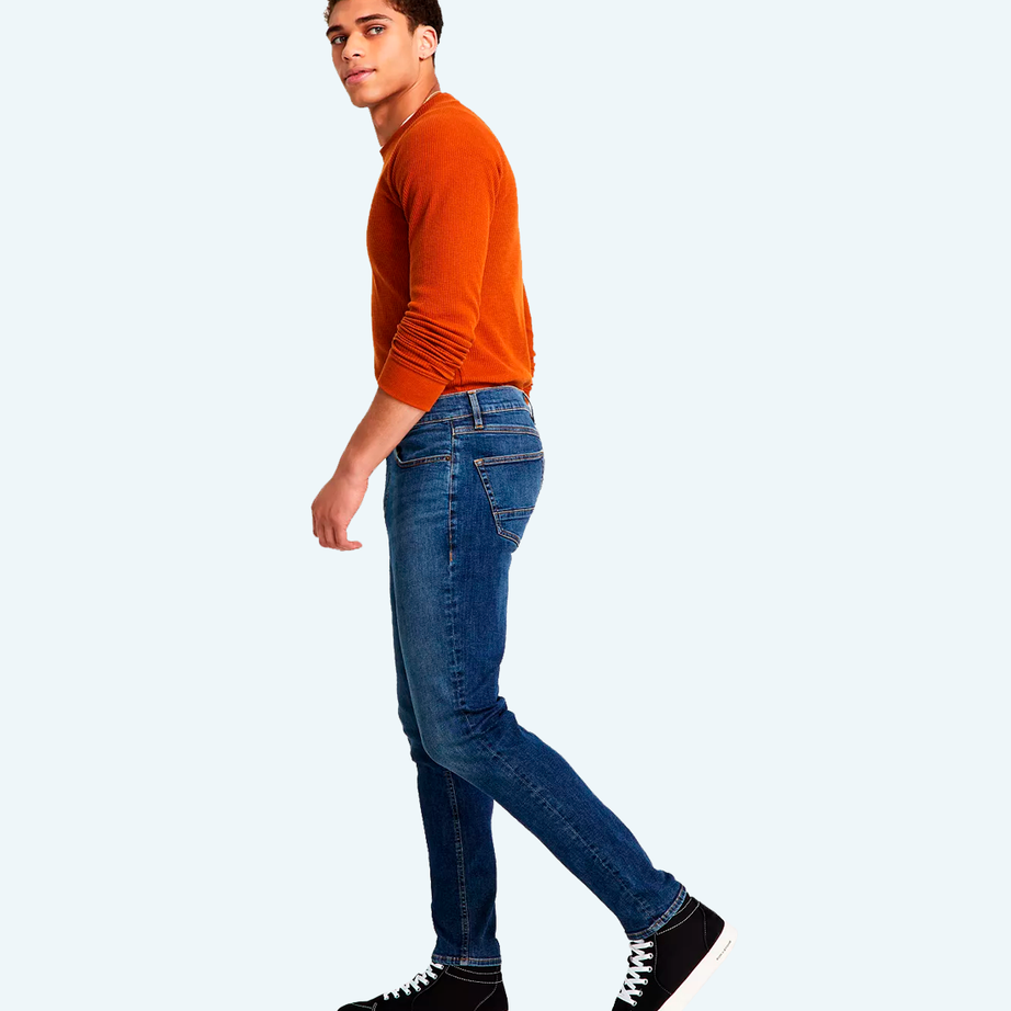 Worn stylish jeans
