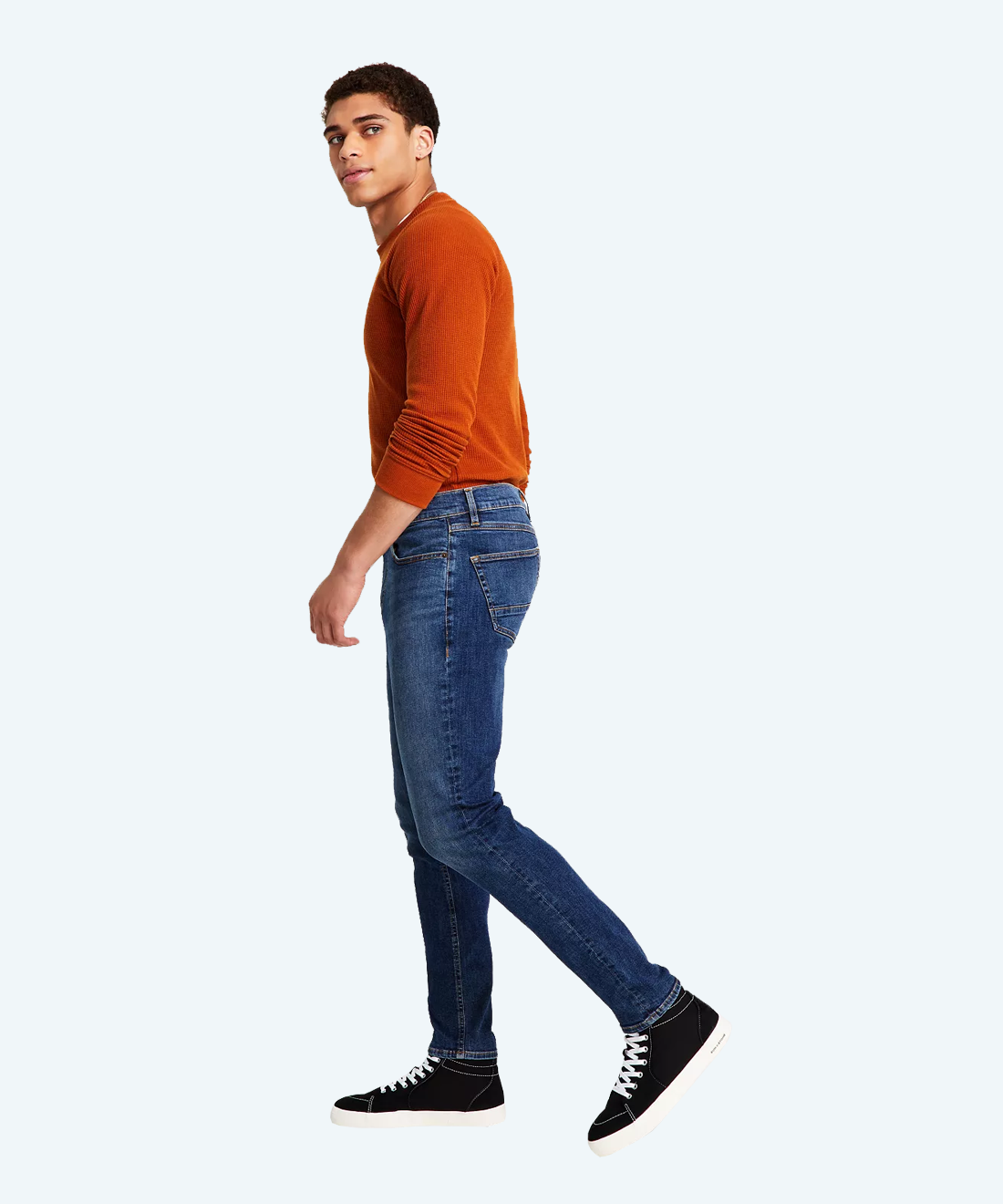 Worn stylish jeans