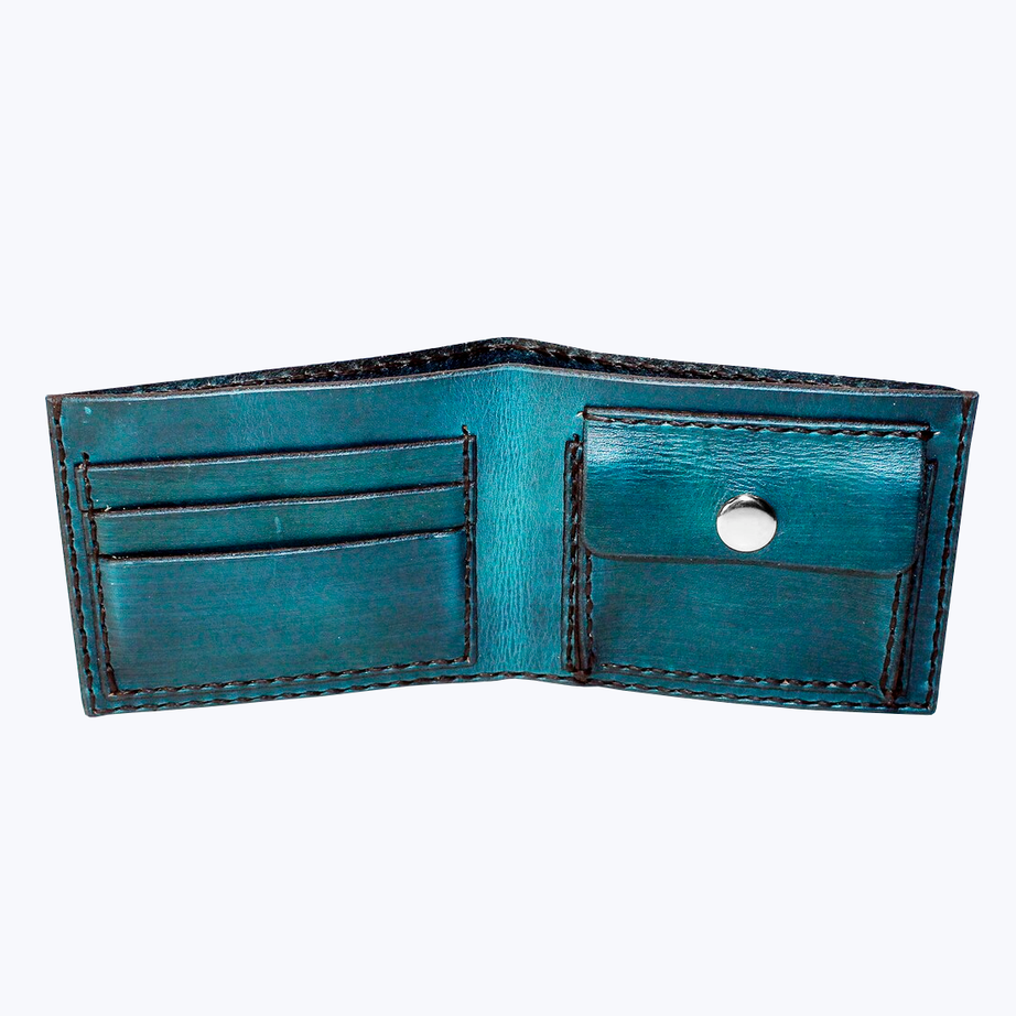 Rough leather wallet