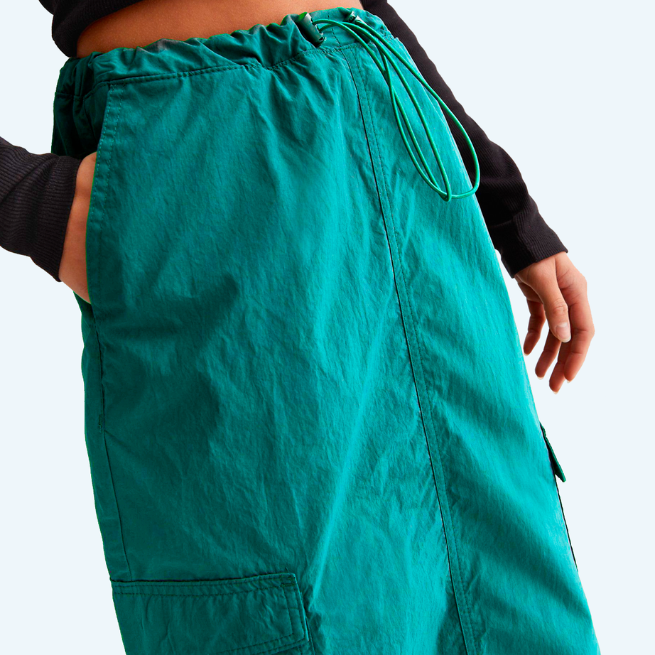 Long cargo skirt