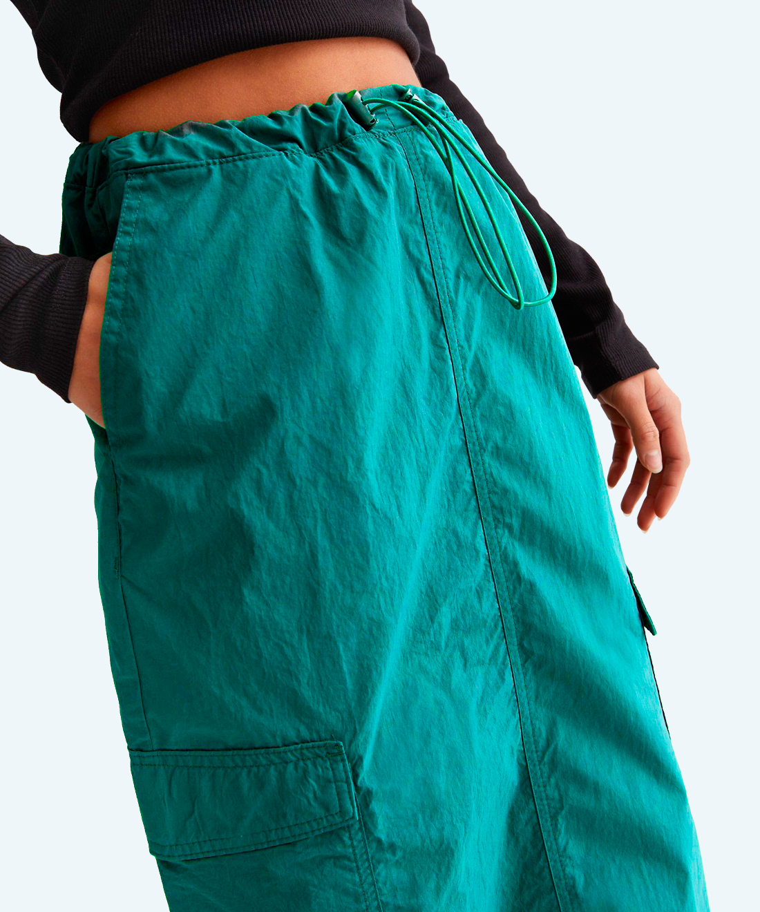 Long cargo skirt