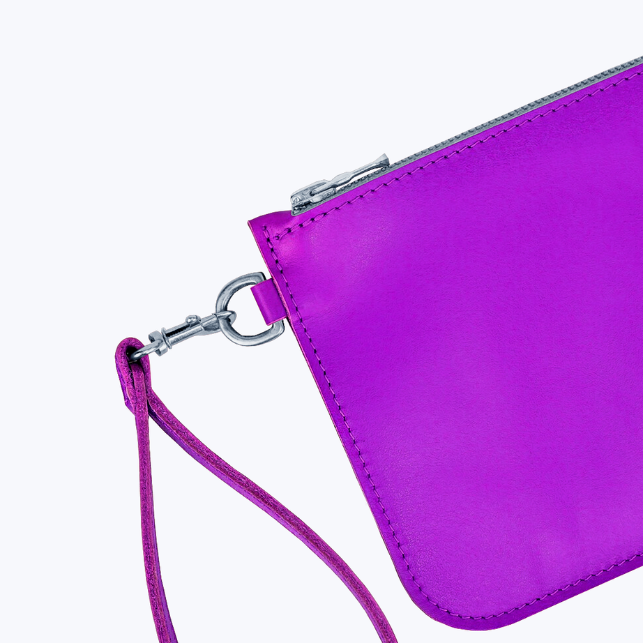 Clutch with wrist strap