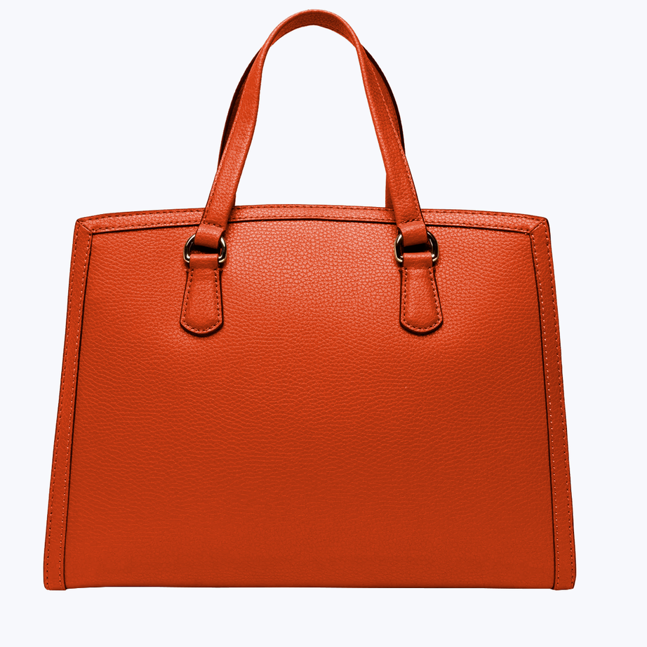 Leather tote bag
