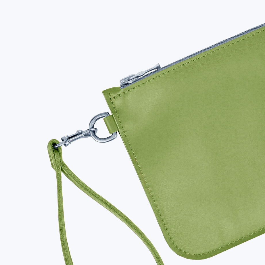 Clutch with wrist strap