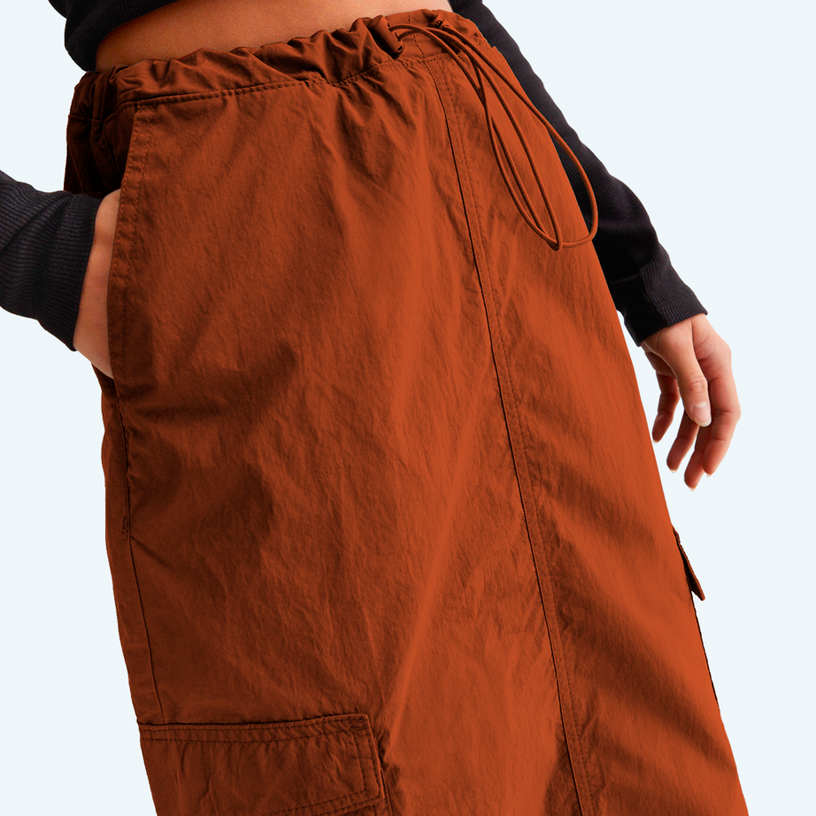 Long cargo skirt