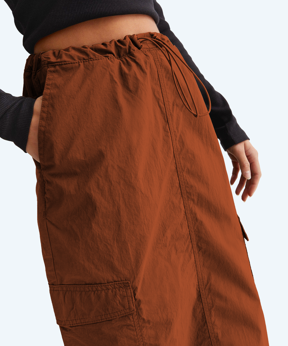 Long cargo skirt