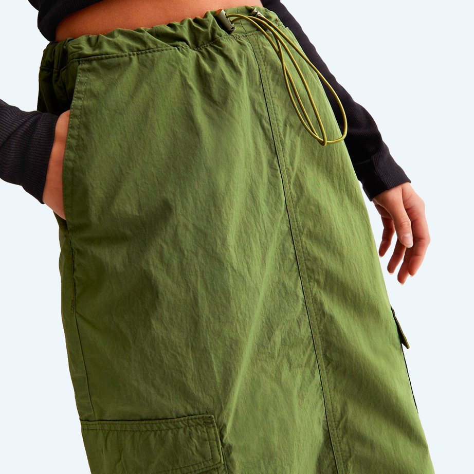 Long cargo skirt