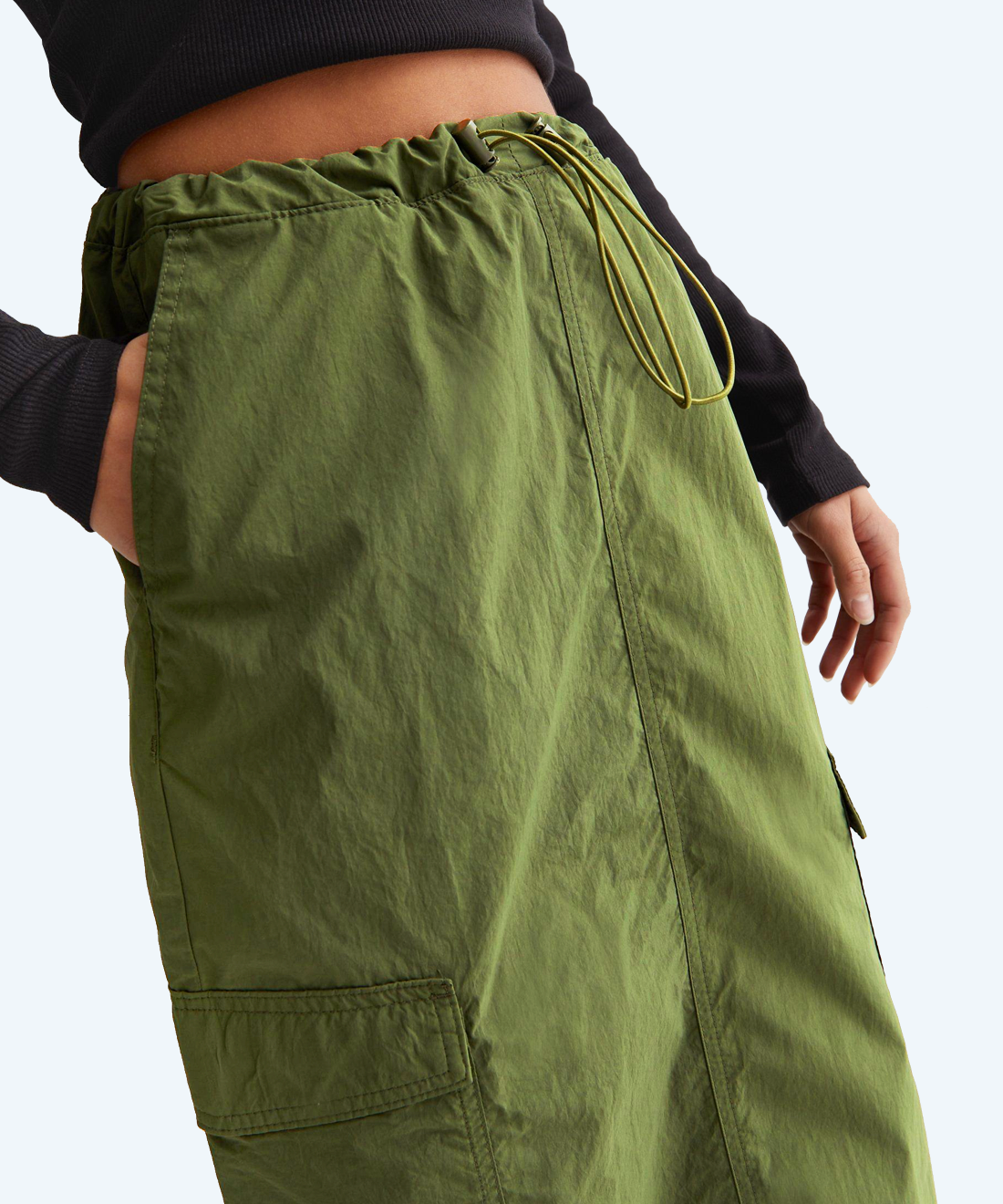 Long cargo skirt