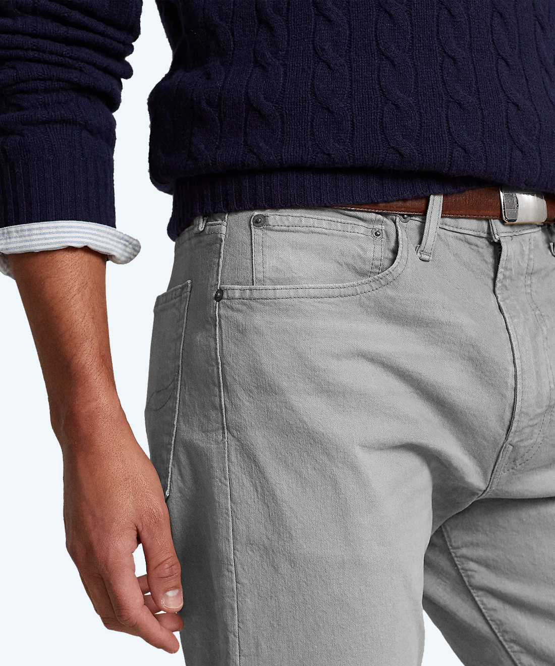Demi-season denim trousers