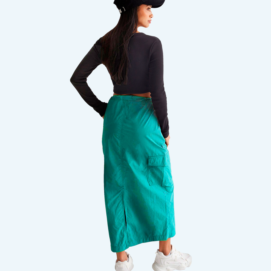 Long cargo skirt