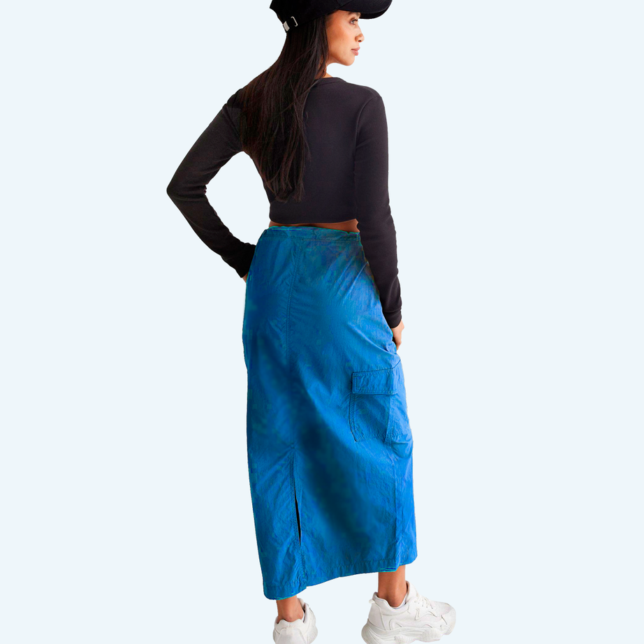 Long cargo skirt