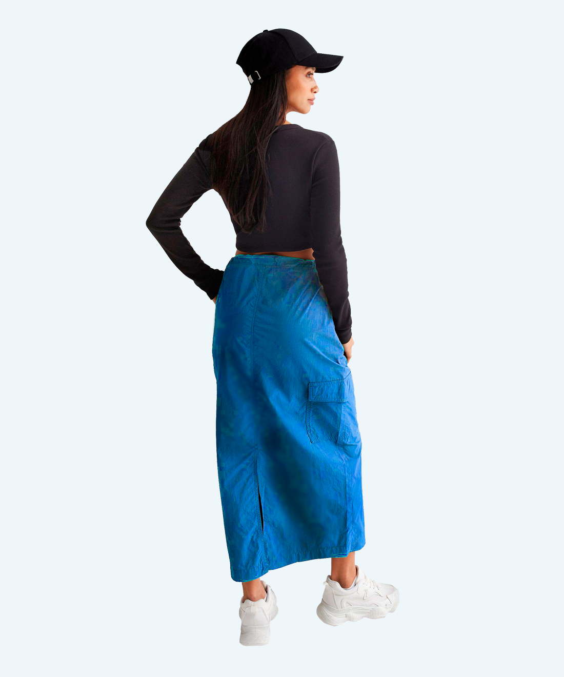Long cargo skirt