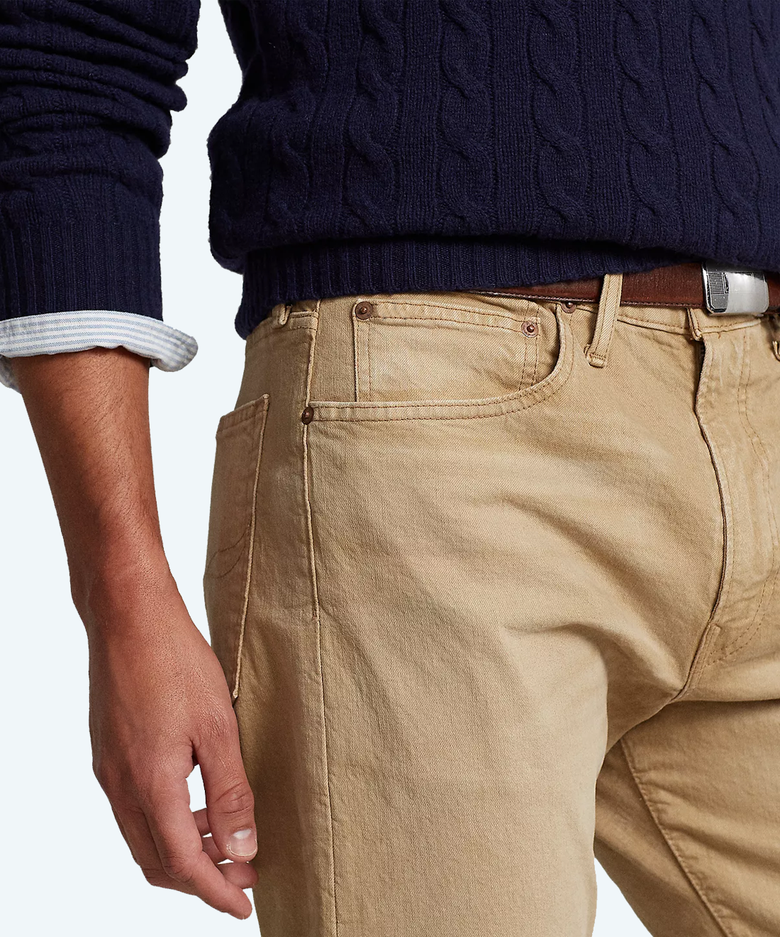 Demi-season denim trousers