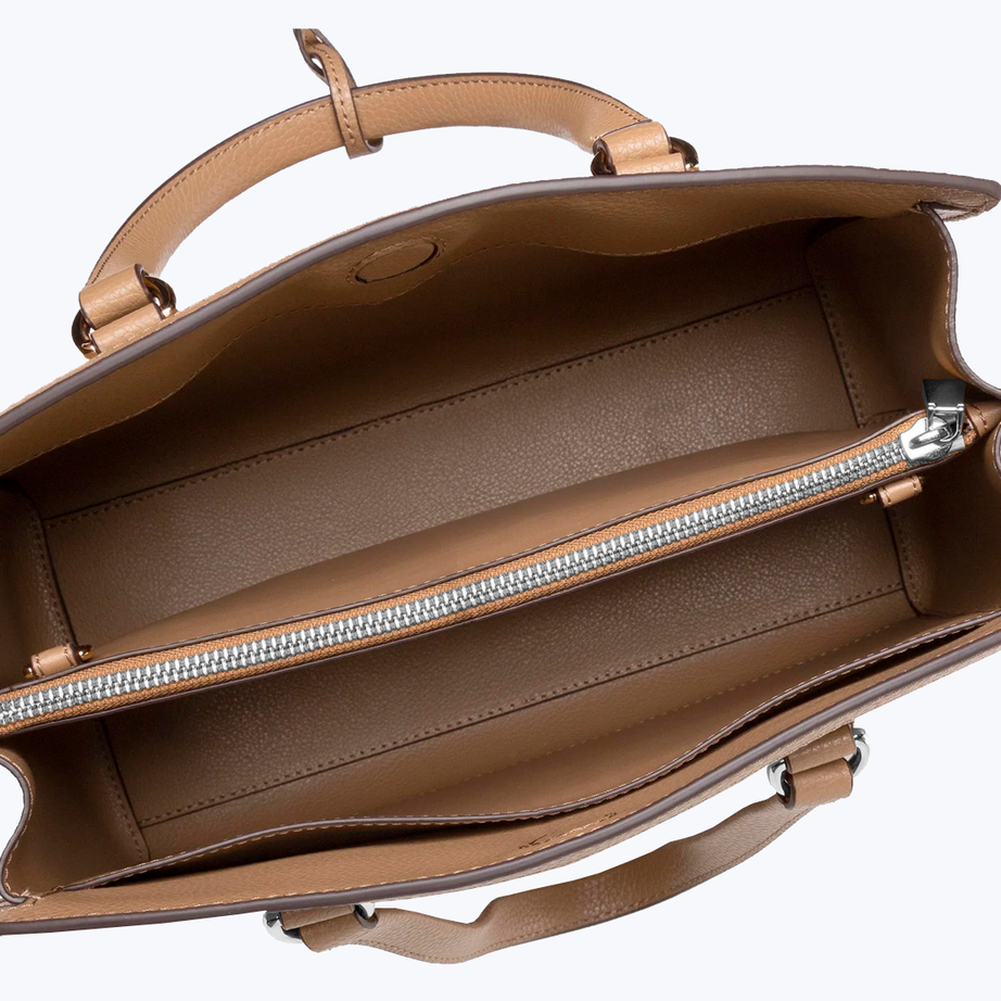 Leather tote bag