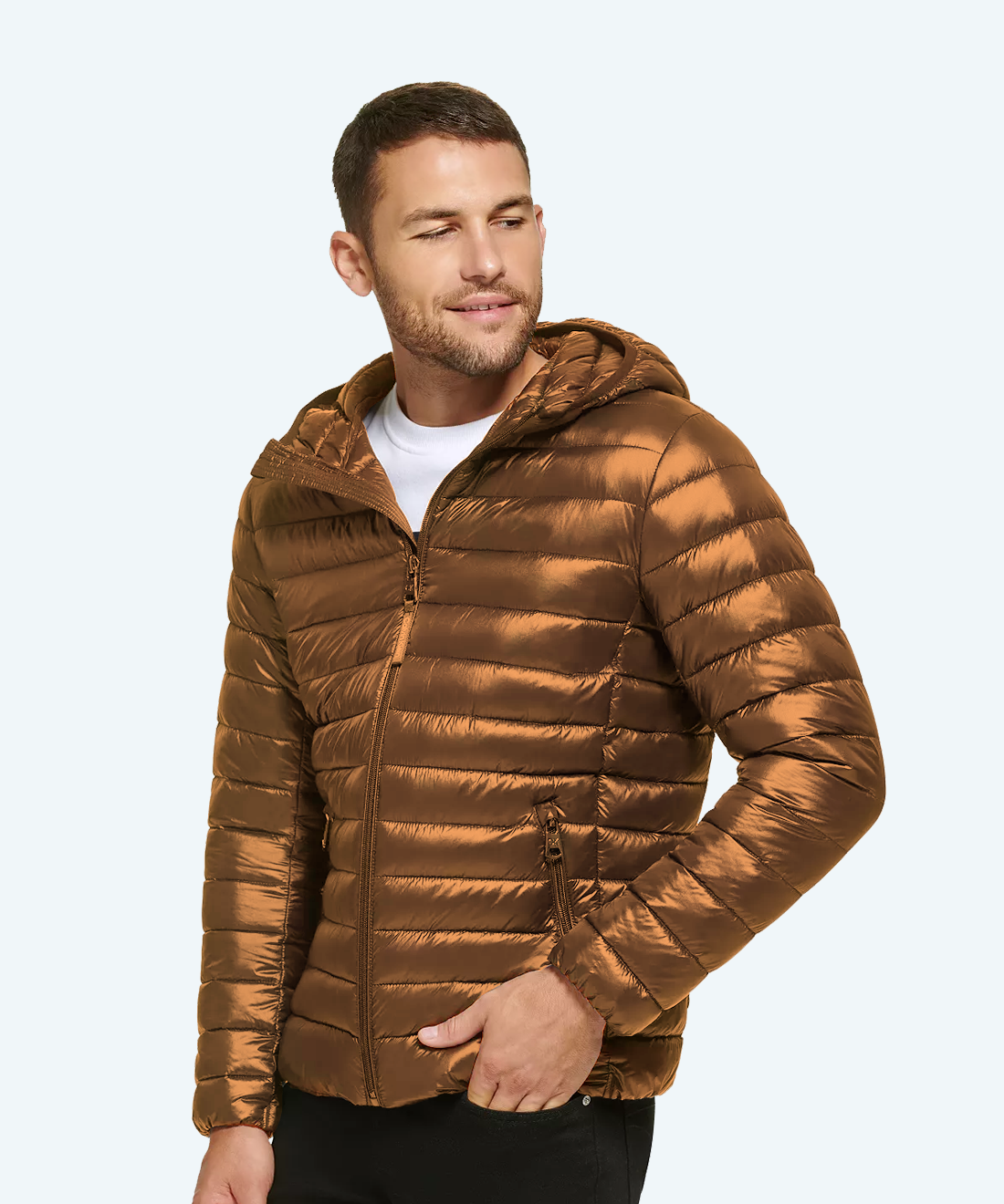 Satin padded jacket