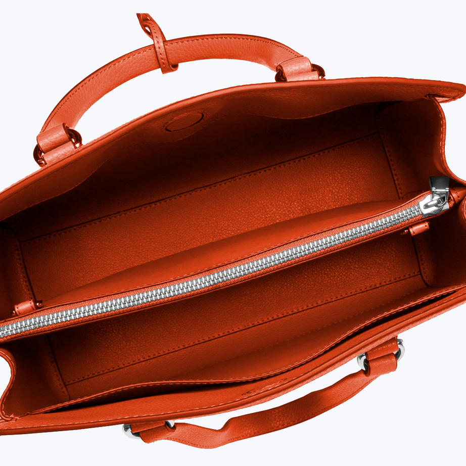 Leather tote bag