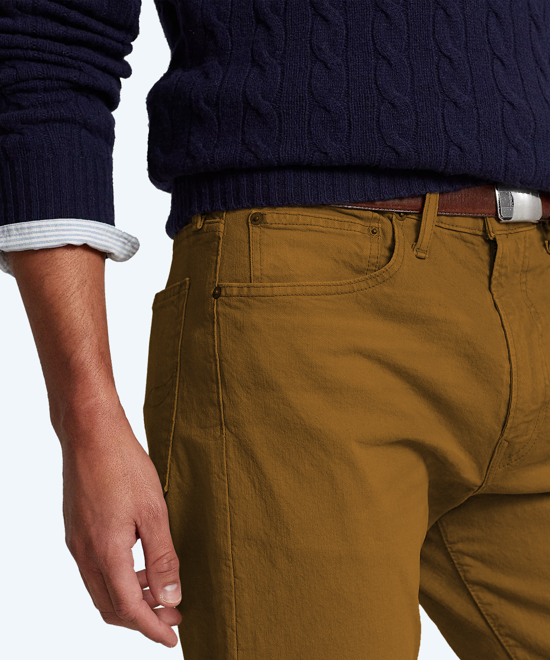 Demi-season denim trousers