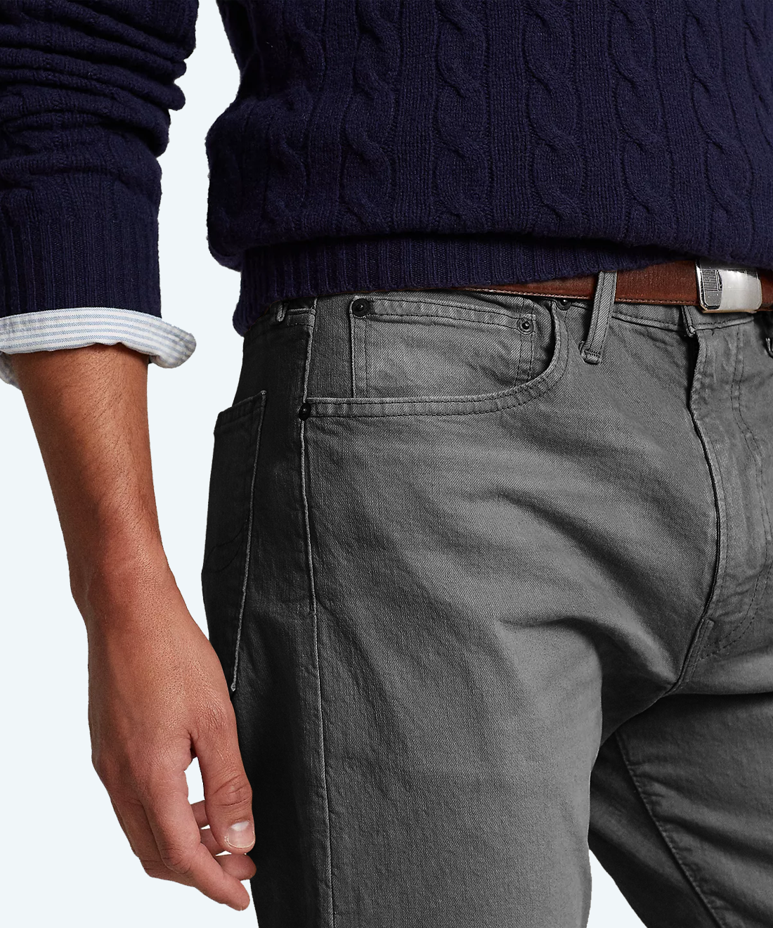 Demi-season denim trousers