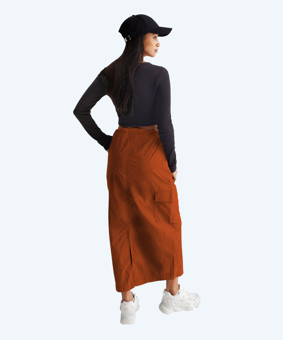 Long cargo skirt