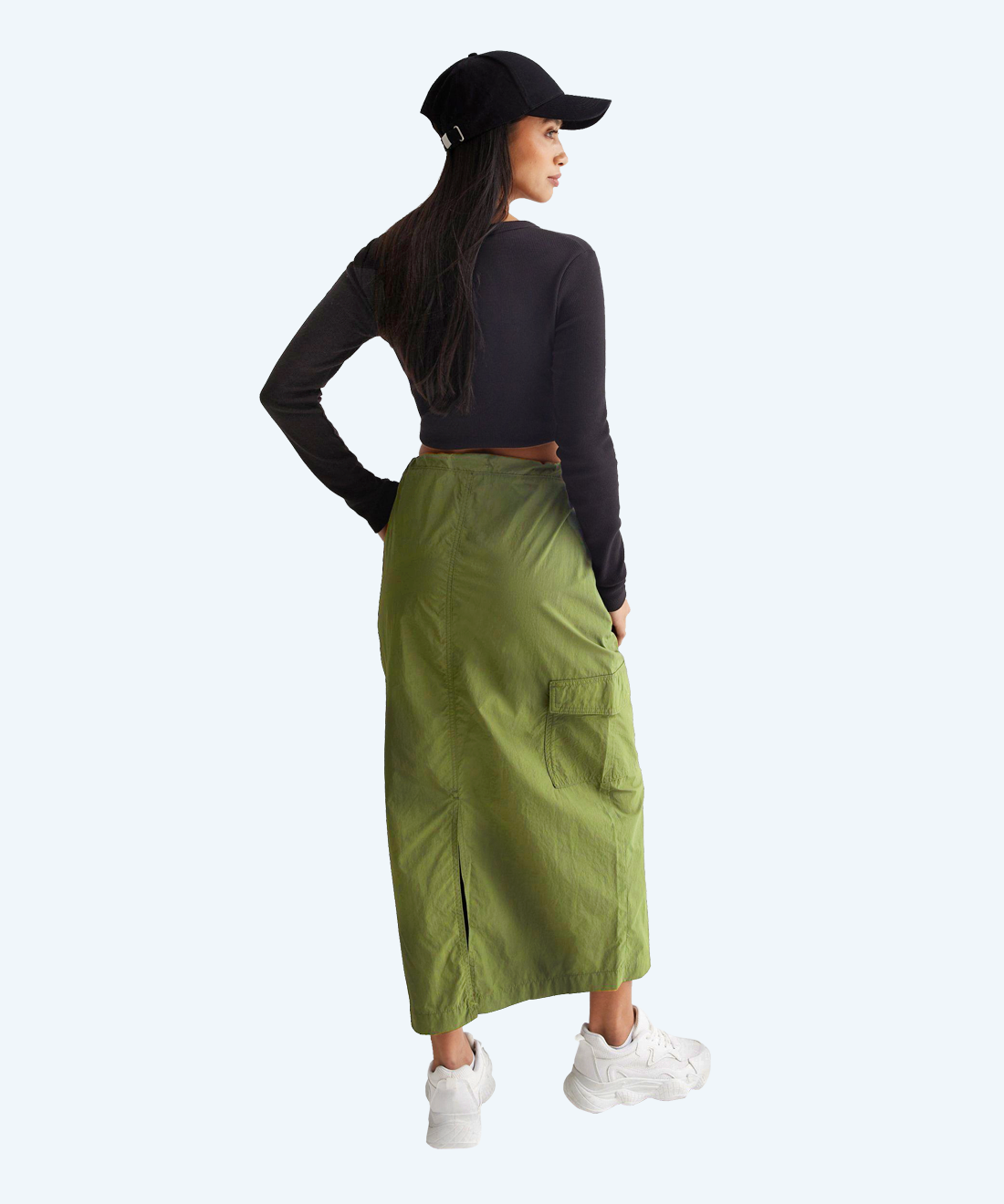 Long cargo skirt