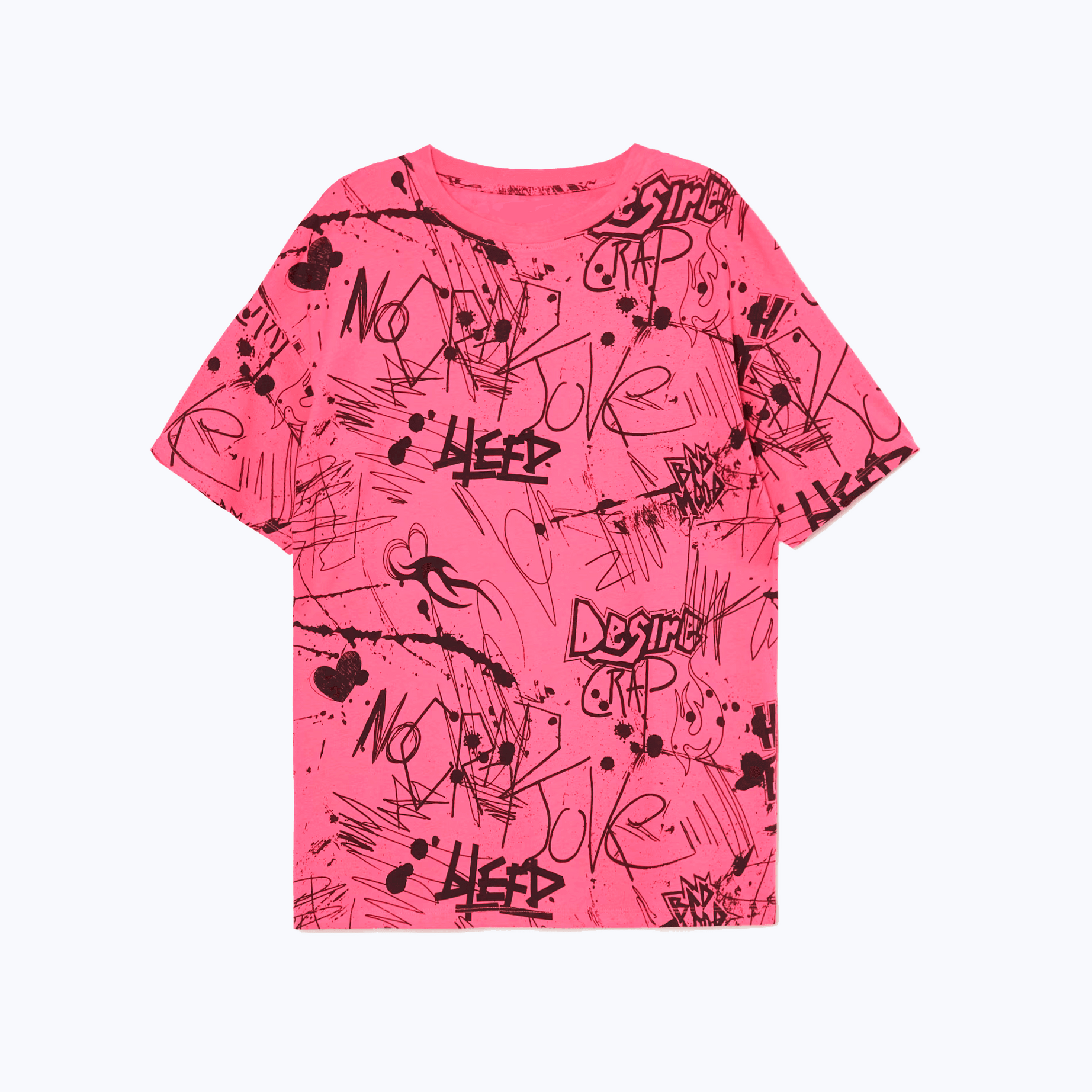 Pink graffiti T-shirt