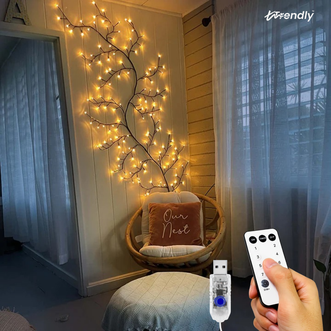 96 LED Large Size Warm White Tree Branch Smart LED with Remote