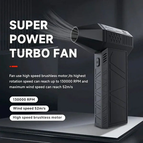 130000RPM Turbo Jet Air Blower – Rechargeable High-Speed Cordless Duster for Car, PC & Home Cleaning